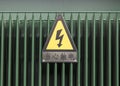 Danger high voltage sign - Chinese language Royalty Free Stock Photo