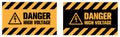 Danger High Voltage Sign Royalty Free Stock Photo