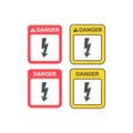 Danger high voltage warning sign Royalty Free Stock Photo