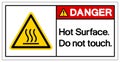 Danger Hot Surface Do Not Touch Symbol Sign, Vector Illustration, Isolate On White Background Label .EPS10 Royalty Free Stock Photo