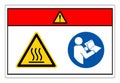 Danger Hot Surface Refer Instruction Manual Booklet Symbol Sign, Vector Illustration, Isolate On White Background Label. EPS10