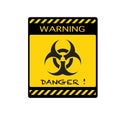 Danger sign with skull symbol. Deadly danger sign.warning sign.danger zone.vector illustration Royalty Free Stock Photo