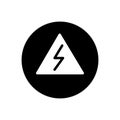 Black solid icon for Danger, peril and hazard Royalty Free Stock Photo