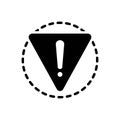 Black solid icon for Danger, peril and hazard Royalty Free Stock Photo