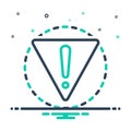 Mix icon for Danger, peril and hazard Royalty Free Stock Photo