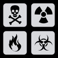 Danger icons Royalty Free Stock Photo