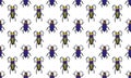 Danger Insect vector seamless pattern. Web sign kit of bugs. Beetle pictogram collection. Simple danger insect cartoon colorful