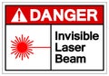 Danger Invisible Laser Beam Symbol Sign, Vector Illustration, Isolate On White Background Label .EPS10 Royalty Free Stock Photo