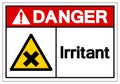 Danger Irritant Symbol Sign, Vector Illustration, Isolate On White Background Label .EPS10