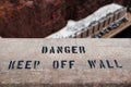 Danger keep off wall sign Royalty Free Stock Photo