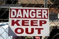 Danger Keep Out Royalty Free Stock Photo