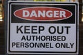 Danger - Keep Out Royalty Free Stock Photo