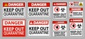 Danger Keep Out Quarantine Sign Isolate On White Background,Vector Illustration EPS.10 Royalty Free Stock Photo