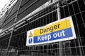 Danger Keep Out sign Royalty Free Stock Photo