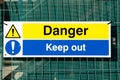 Danger Keep Out sign