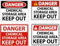 Danger Label Chemical Storage Area Keep Out Sign Royalty Free Stock Photo