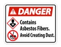 Danger Label Contains Asbestos Fibers,Avoid Creating Dust