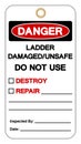 Danger Ladder Damaged Unsafe Do Not Use Tag Symbol Sign, Vector Illustration, Isolate On White Background Label. EPS10 Royalty Free Stock Photo