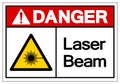 Danger Laser Beam Symbol,Vector Illustration, Isolate On White Background Label. EPS10 Royalty Free Stock Photo