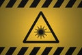 Danger laser radiation sign