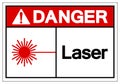 Danger Laser Symbol Sign ,Vector Illustration, Isolate On White Background Label. EPS10