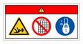 Danger Moving Machinery Do Not Remove Guard Symbol Sign, Vector Illustration, Isolate On White Background Label .EPS10