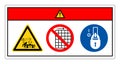 Danger Moving Machinery Do Not Remove Guard Symbol Sign, Vector Illustration, Isolate On White Background Label .EPS10