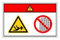 Danger Moving Machinery Do Not Remove Guard Symbol Sign, Vector Illustration, Isolate On White Background Label .EPS10