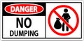Danger No Dumping Sign Royalty Free Stock Photo