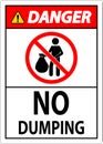 Danger No Dumping Sign Royalty Free Stock Photo