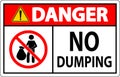 Danger No Dumping Sign Royalty Free Stock Photo