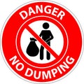 Danger No Dumping Sign Royalty Free Stock Photo