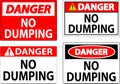 Danger No Dumping Sign Royalty Free Stock Photo