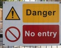 Danger No Entry sign Royalty Free Stock Photo