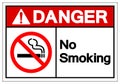 Danger No Smoking Symbol Sign, Vector Illustration, Isolate On White Background Label .EPS10 Royalty Free Stock Photo