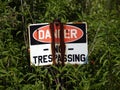 Danger, No Trespassing - Sign Royalty Free Stock Photo