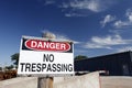 Danger No Trespassing Sign Royalty Free Stock Photo