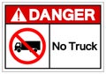 Danger No Truck Symbol Sign, Vector Illustration, Isolate On White Background Label .EPS10 Royalty Free Stock Photo