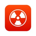 Danger nuclear icon digital red