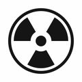 Danger nuclear icon, simple style