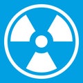 Danger nuclear icon white