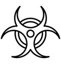 Danger, nuclear, Vector Icon can be easily modified or edit