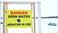 Danger Open Water Aerator in Use