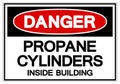 Danger Propane Cylinders Inside Building Symbol Sign, Vector Illustration, Isolate On White Background Label. EPS10 Royalty Free Stock Photo