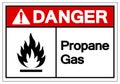 Danger Propane Gas Symbol Sign, Vector Illustration, Isolate On White Background Label. EPS10 Royalty Free Stock Photo