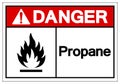 Danger Propane Symbol Sign, Vector Illustration, Isolate On White Background Label. EPS10 Royalty Free Stock Photo