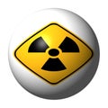 Danger radiation sign sphere