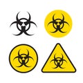 Danger radiation toxic icon. vector illustration