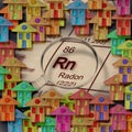 The danger of radon gas in our homes  - concept image Royalty Free Stock Photo