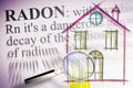 The danger of radon gas in our homes - the first floors of the buildings are the most exposed to radon gas - concept illustration Royalty Free Stock Photo